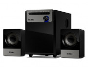 SVEN MS-110 Black,  2.1 / 5W+2x2.5W RMS, USB Flash, SD card,  sub. wooden, (sub.4.0- + satl.2.4-)